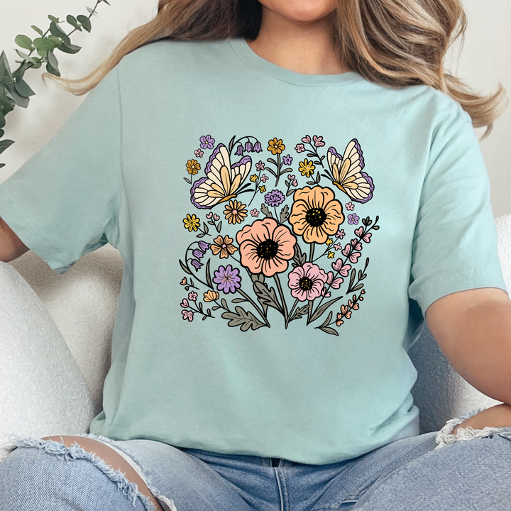 Wildflower Butterfly Graphic Tee