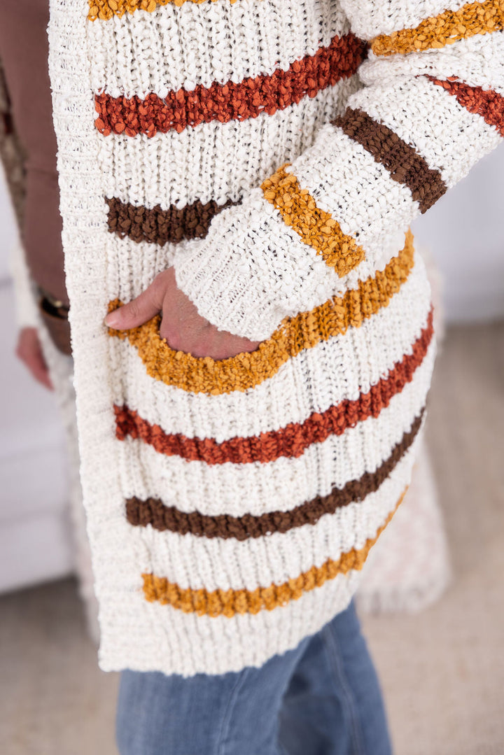 IN STOCK Stripe Cardigan - Fall Stripes