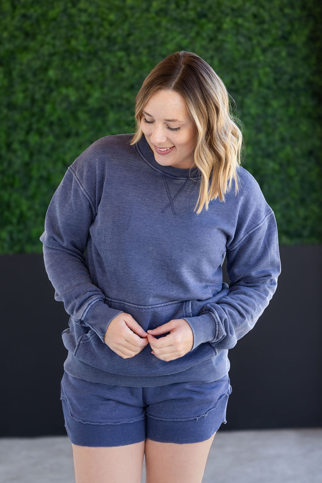 IN STOCK Vintage Wash Pocket Pullover - Nautical Navy FINAL SALE