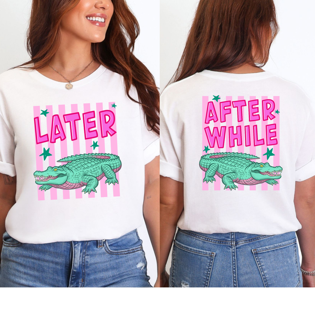 Wholesale Later Gator, After While Graphic Tee - White Tee