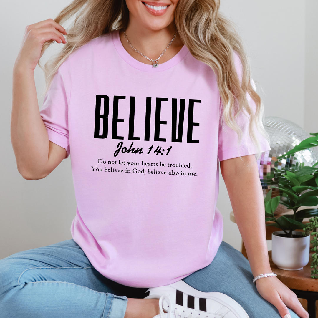 Believe Text Graphic Tee