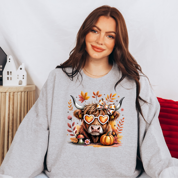 Fall Highland Cow Graphic Tee or Sweatshirt