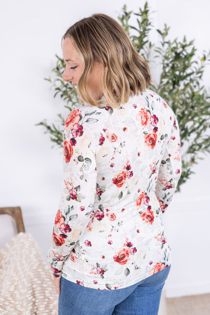 IN STOCK Blair Long Sleeve Top - Pink Bloom