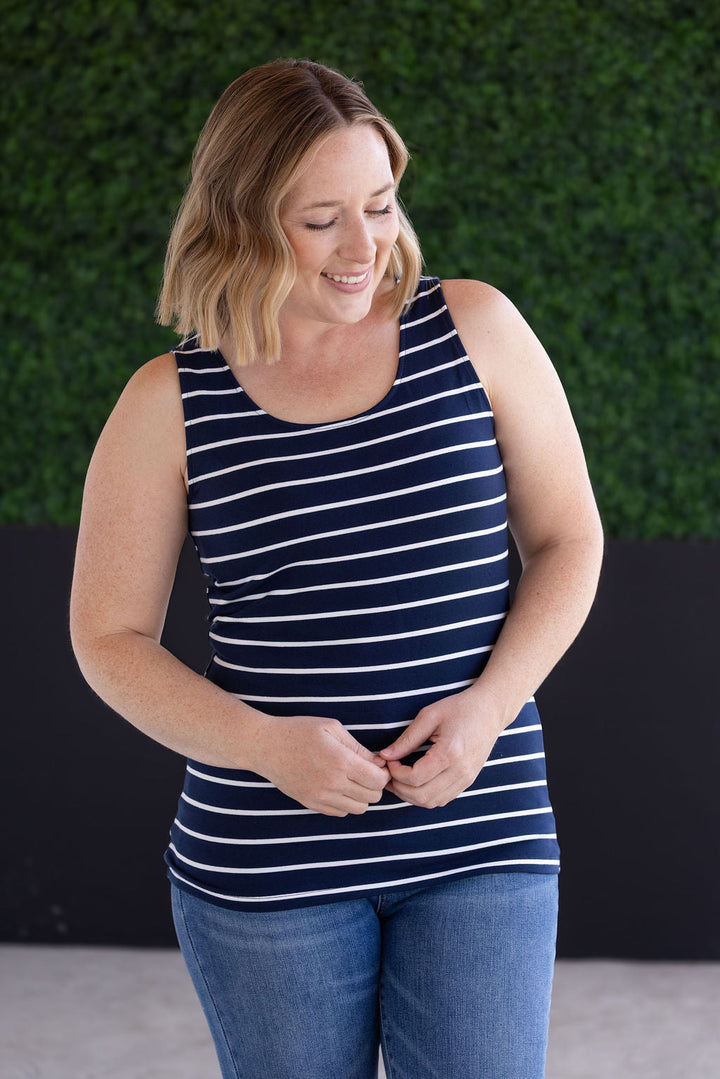 IN STOCK Tiffany Tank - Navy and White Stripes FINAL SALE