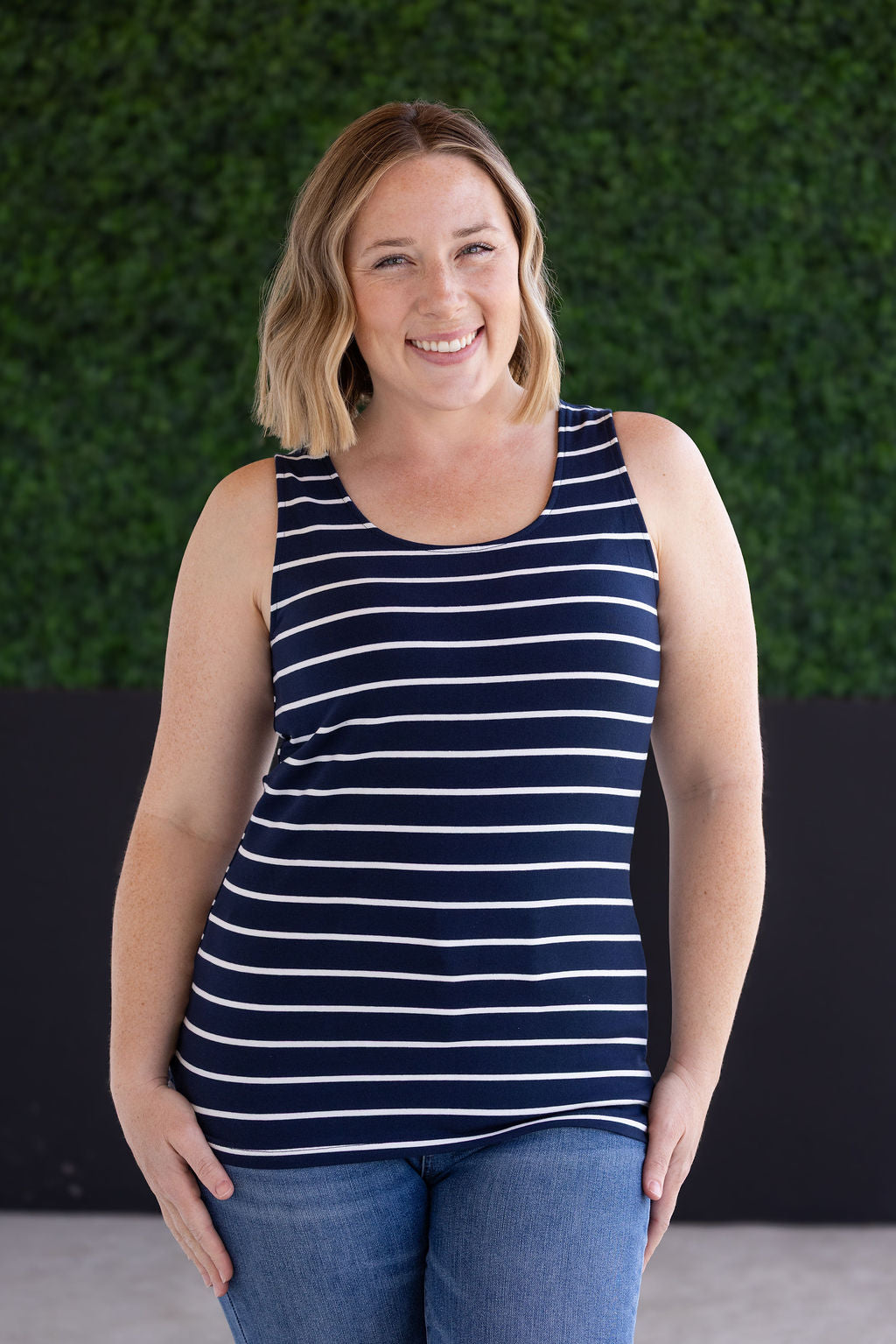 IN STOCK Tiffany Tank - Navy and White Stripes FINAL SALE