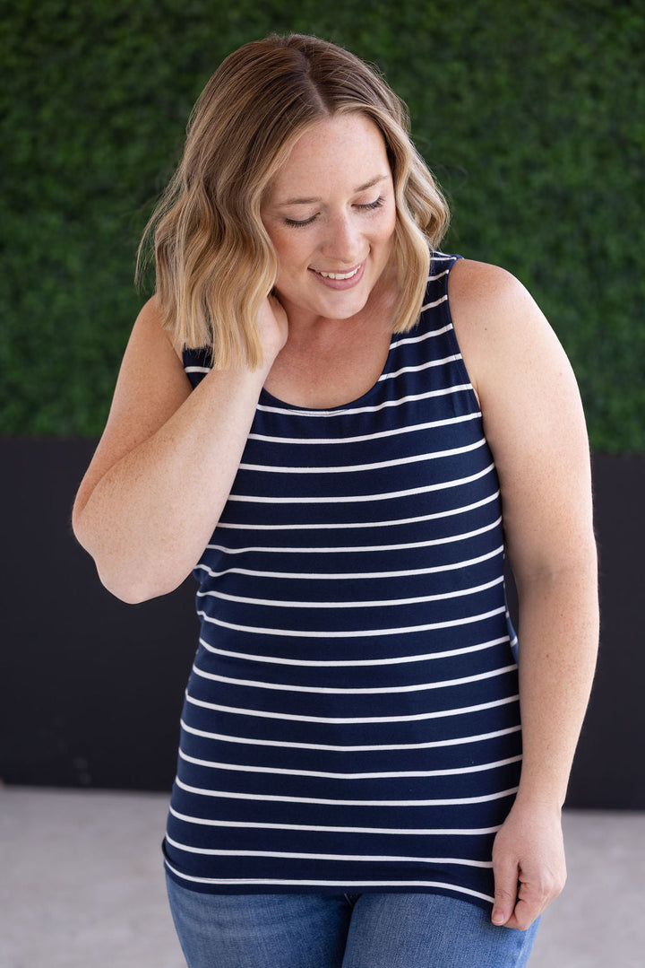 IN STOCK Tiffany Tank - Navy and White Stripes FINAL SALE