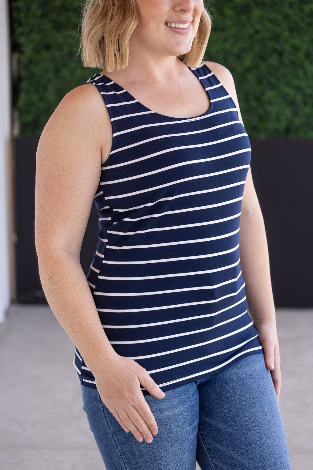 IN STOCK Tiffany Tank - Navy and White Stripes FINAL SALE