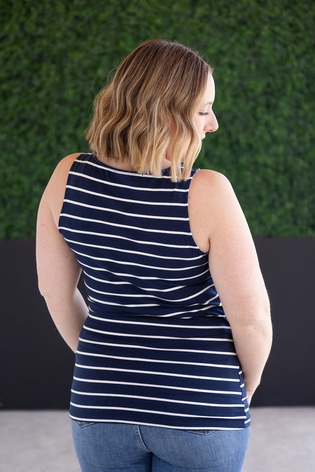 IN STOCK Tiffany Tank - Navy and White Stripes FINAL SALE