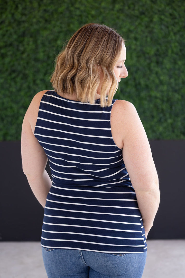 IN STOCK Tiffany Tank - Navy and White Stripes FINAL SALE
