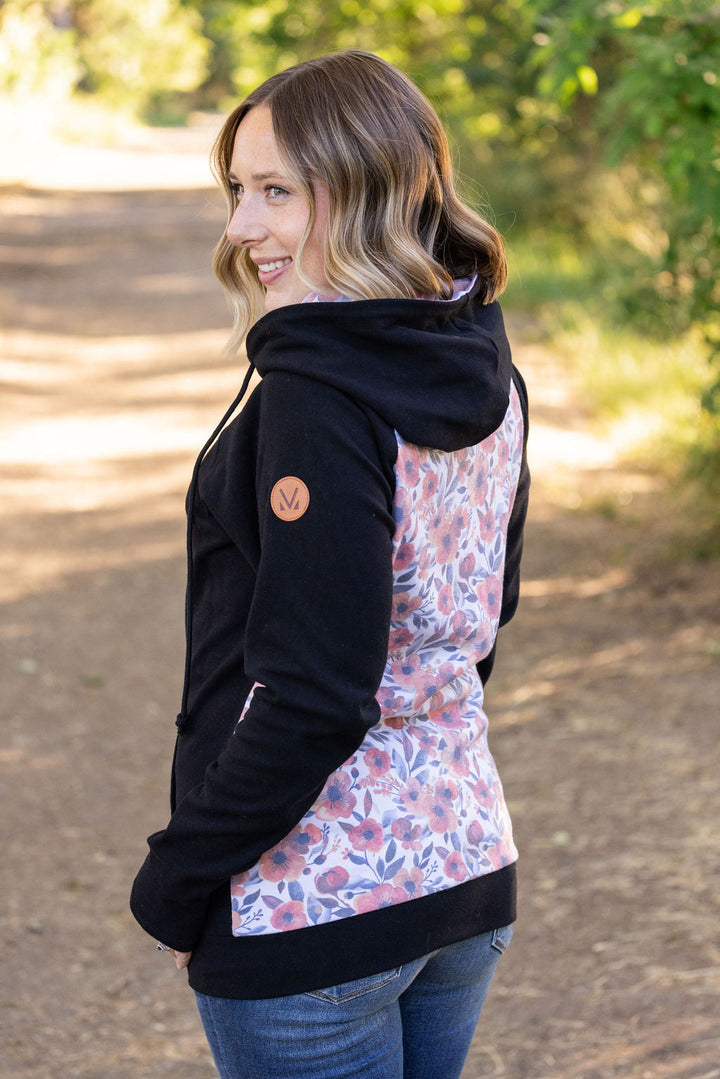 IN STOCK Classic Fullzip Hoodie - Black and Fall Floral