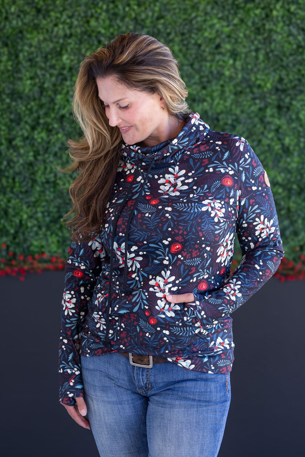 IN STOCK Soft Funnel Neck - Christmas Berry