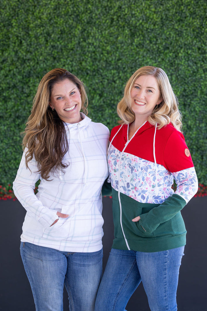 IN STOCK Colorblock Fullzip - Red, Winter Berry, Evergreen