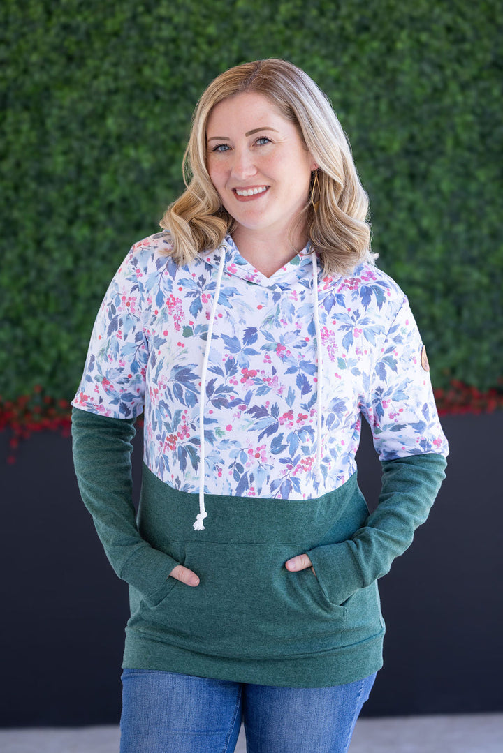 IN STOCK Hailey Pullover Hoodie - Winter Berry and Evergreen