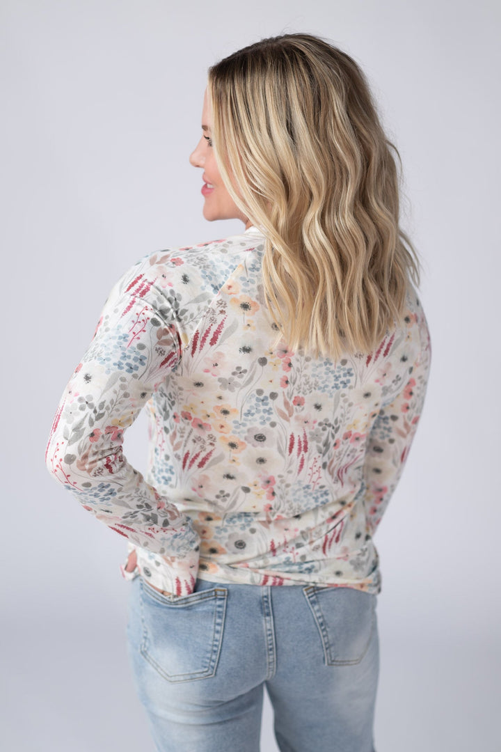 IN STOCK Blair Long Sleeve Top - Wildflower Gardens