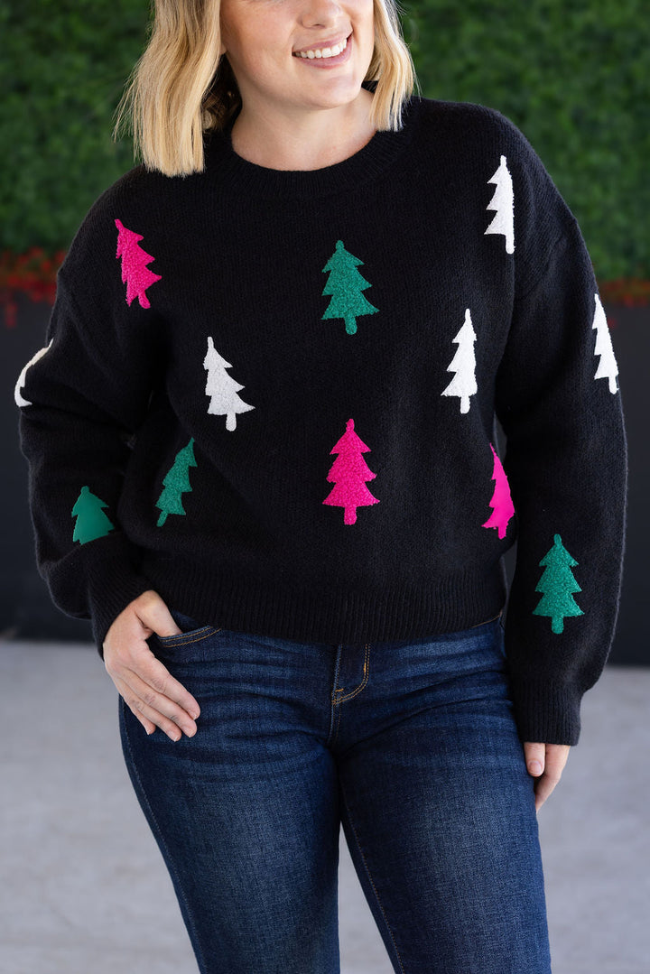 IN STOCK Festive Bright Trees Sweater FINAL SALE