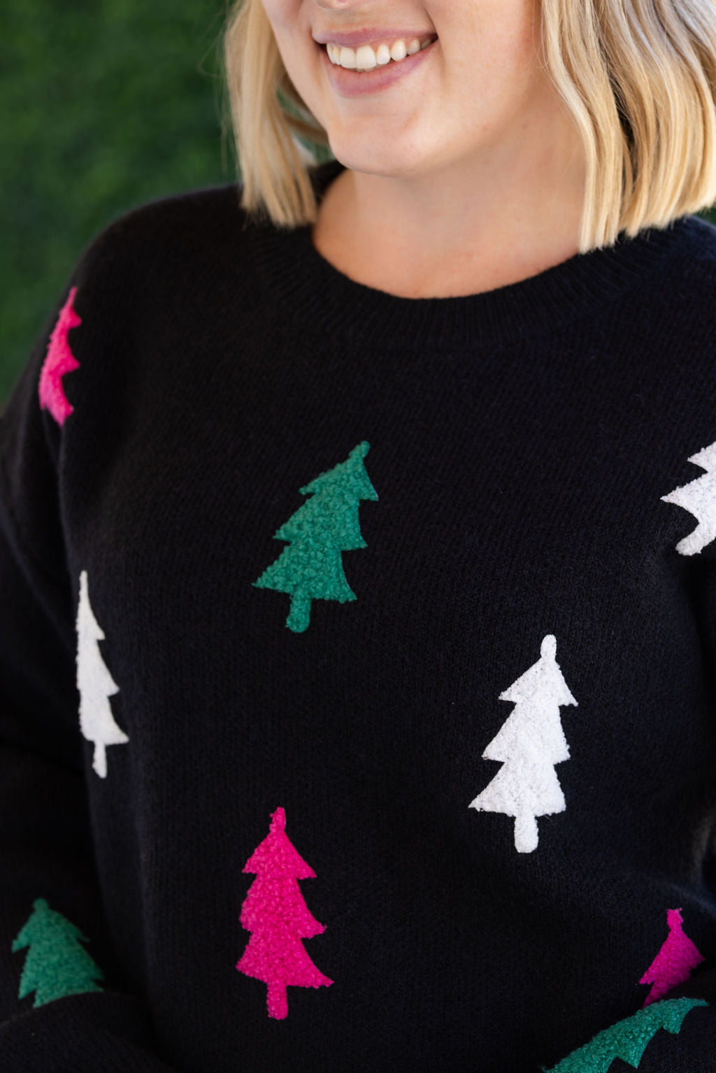 IN STOCK Festive Bright Trees Sweater FINAL SALE