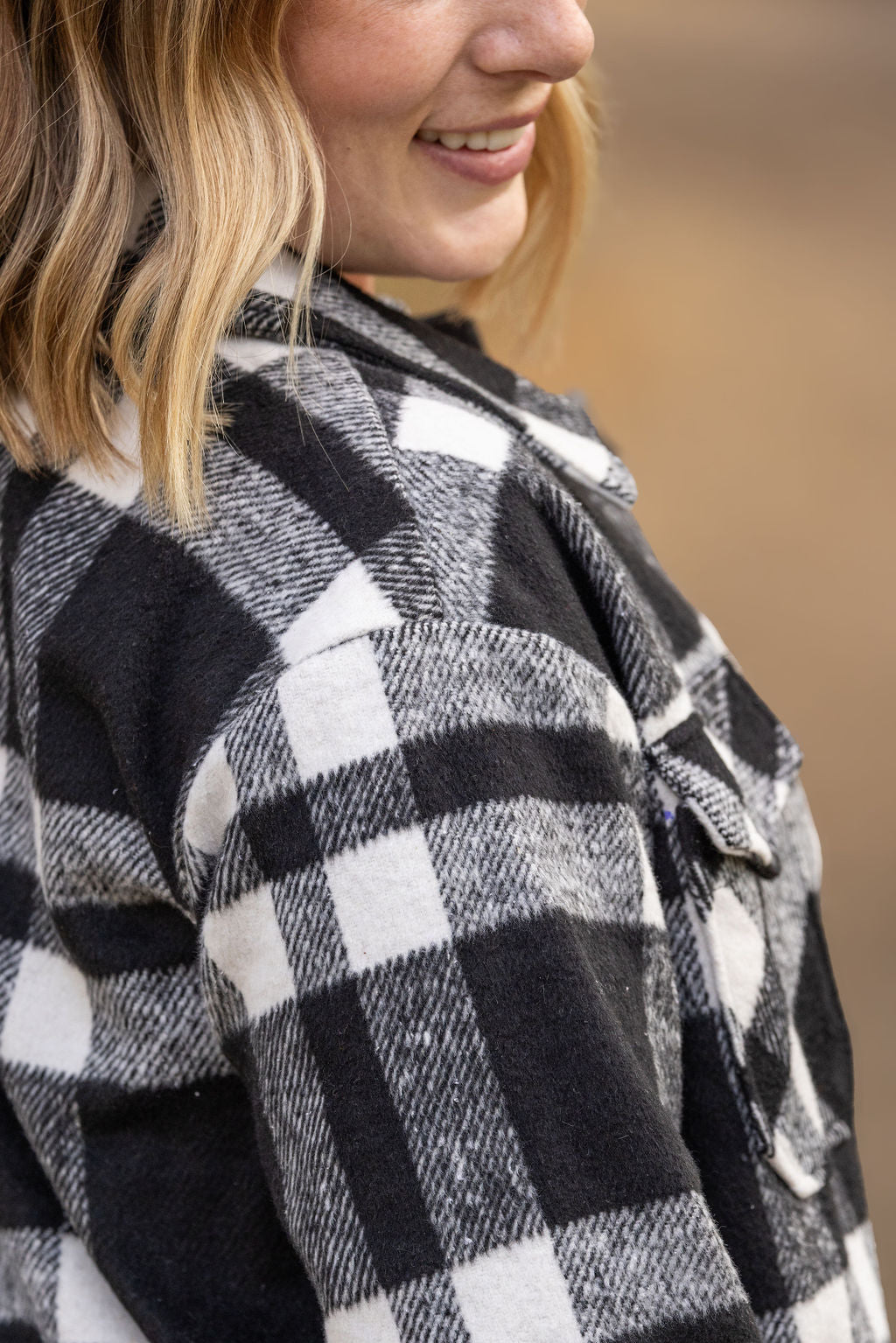 IN STOCK Norah Plaid Shacket - Classic Black and White | Women's Shacket