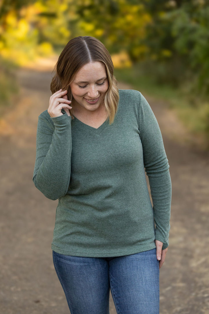 IN STOCK Leah Long Sleeve Top - Light Green | Women's Casual Top