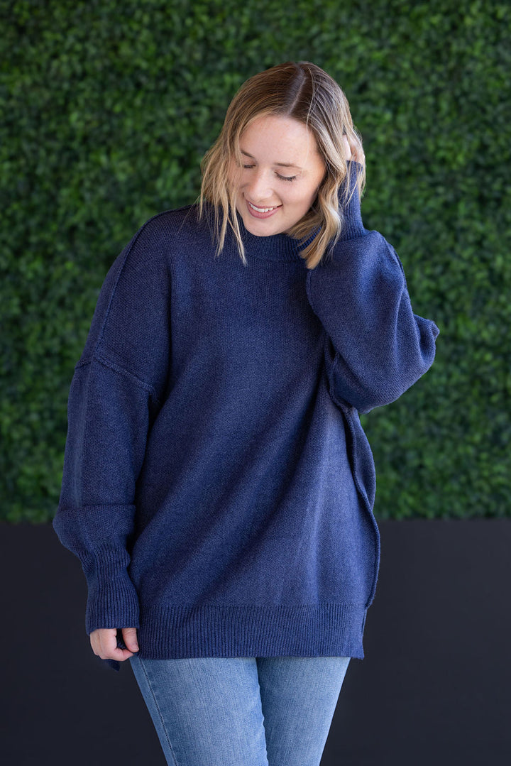 IN STOCK Aurora Cozy Sweater - Navy