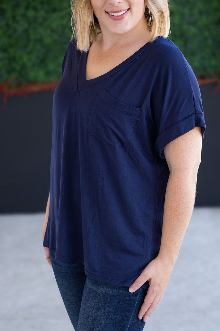 IN STOCK Sierra Pocket Top - Navy
