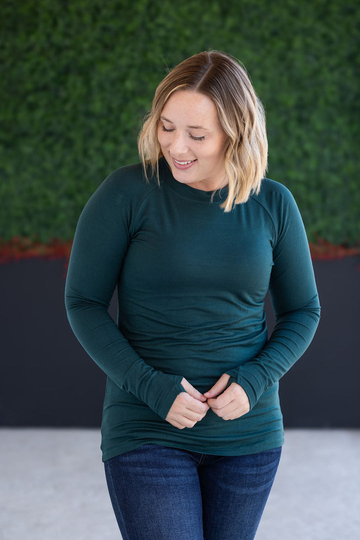 IN STOCK Blair Long Sleeve Top - Hunter Green
