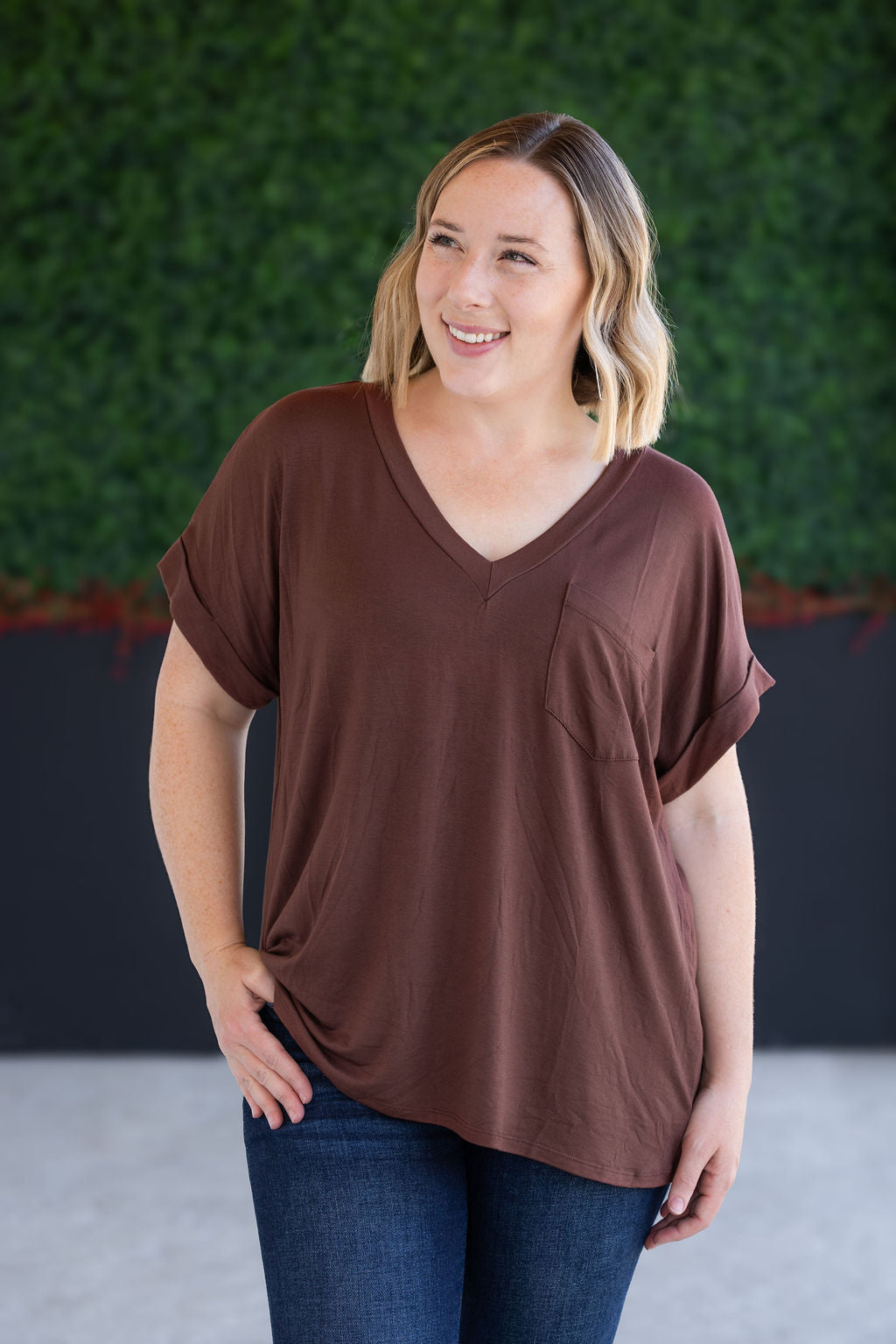 IN STOCK Sierra Pocket Top - Brown
