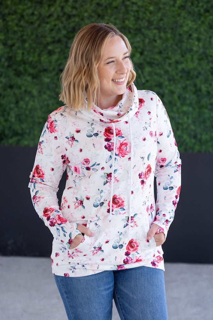 IN STOCK Soft Funnel Neck - Pink Bloom