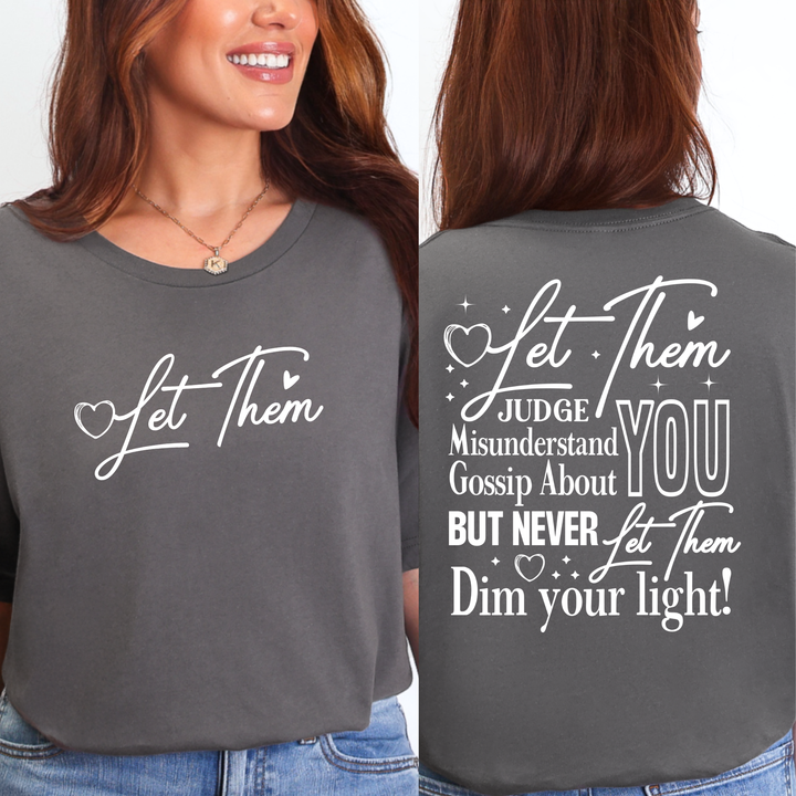 Wholesale Let Them Words Graphic Tee - Asphalt Tee