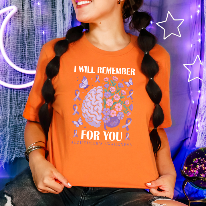 Alzheimer Awareness Floral Graphic Tee