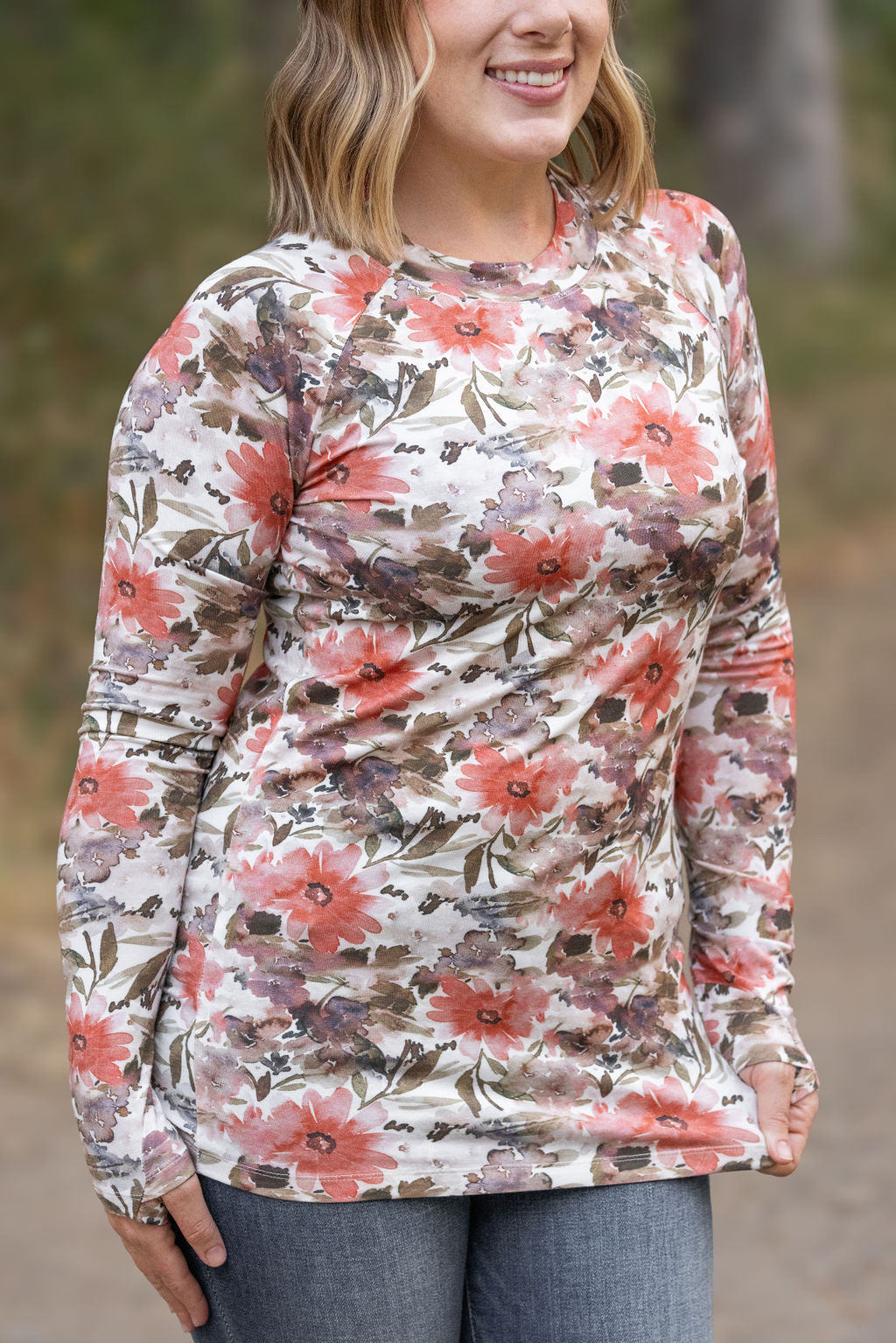 IN STOCK Blair Long Sleeve Top - Floral Sunset