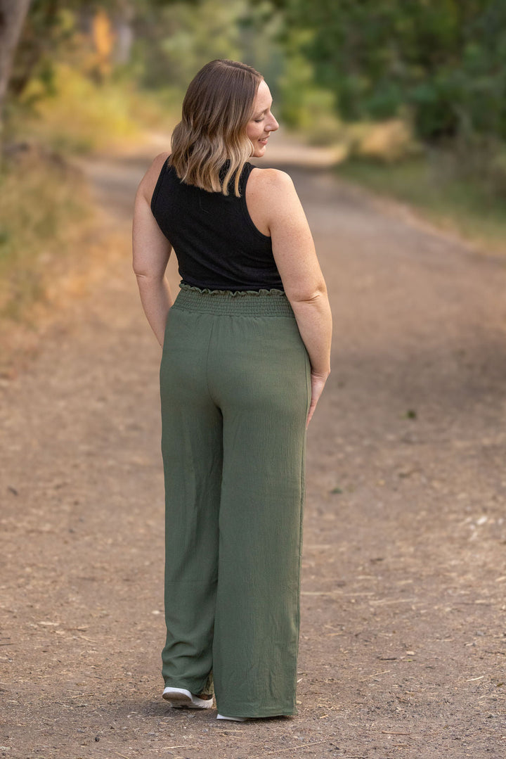 IN STOCK Presley Palazzo Pants -  Olive FINAL SALE