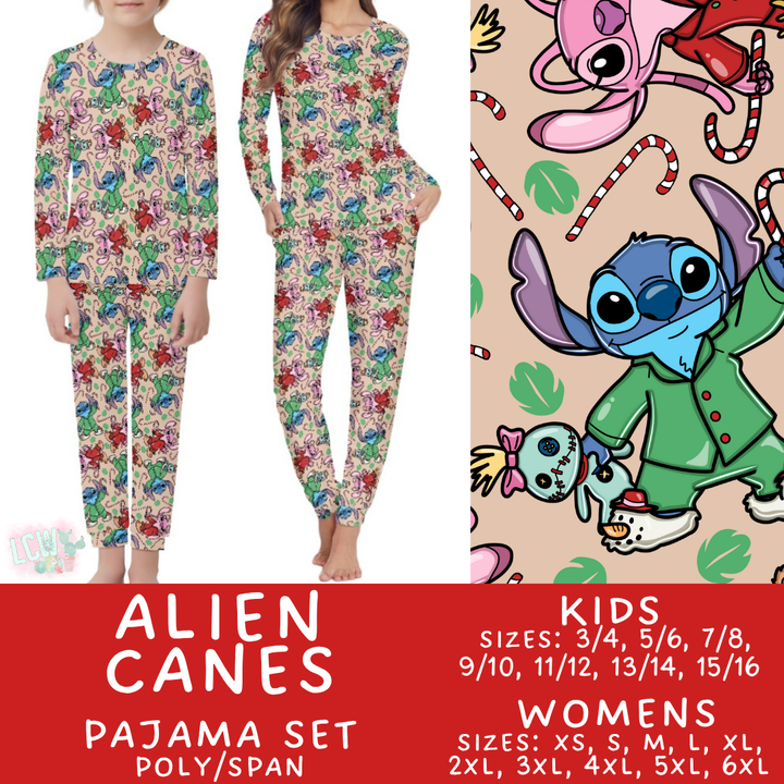 Batch #430 - Magical Christmas Family Pajamas - Closes 10/15 -  ETA late Nov - Alien Canes Women's & Kid's Pajama Set