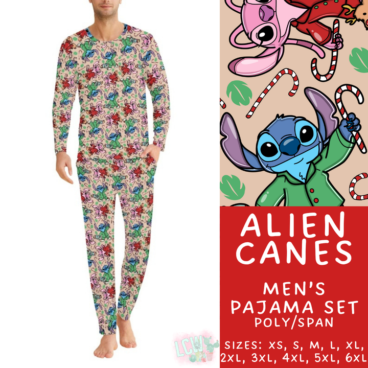 Batch #430 - Magical Christmas Family Pajamas - Closes 10/15 - ETA late Nov - Alien Canes Men's Pajama Set