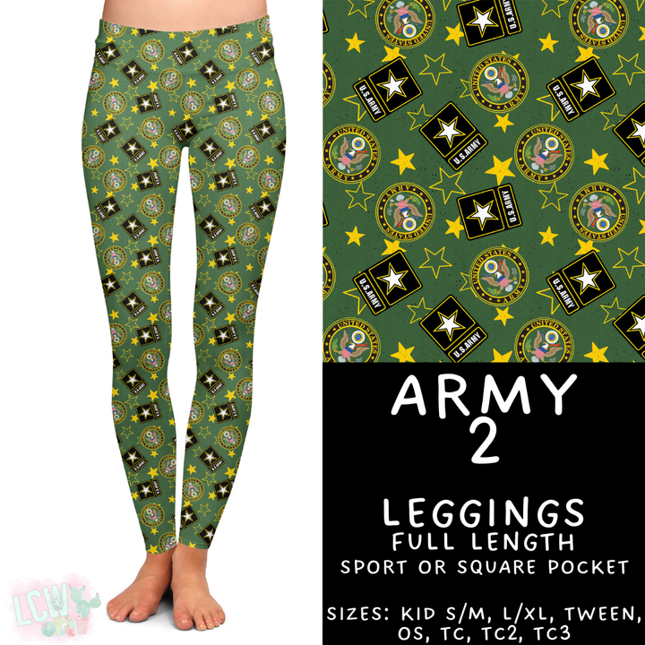 Batch #414 - Military 2 Collection - Closes 9/17 - ETA early Nov - Army 2 Full Length Leggings