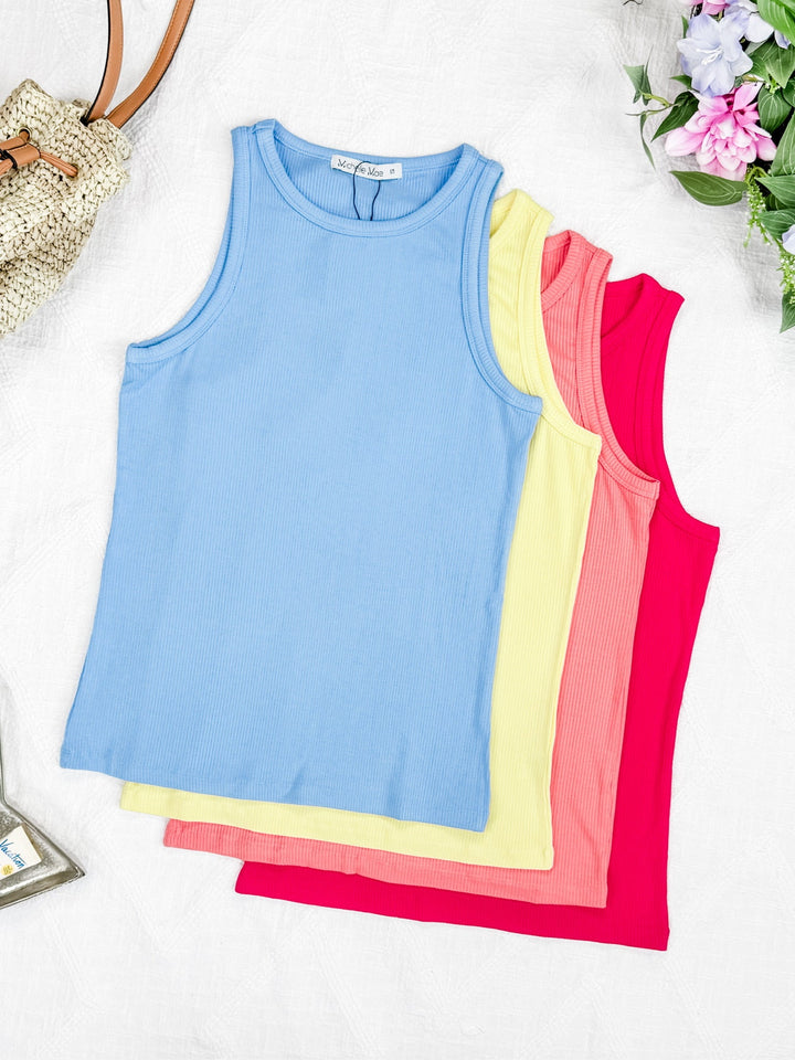 IN STOCK Tara Ribbed Tank - Coral