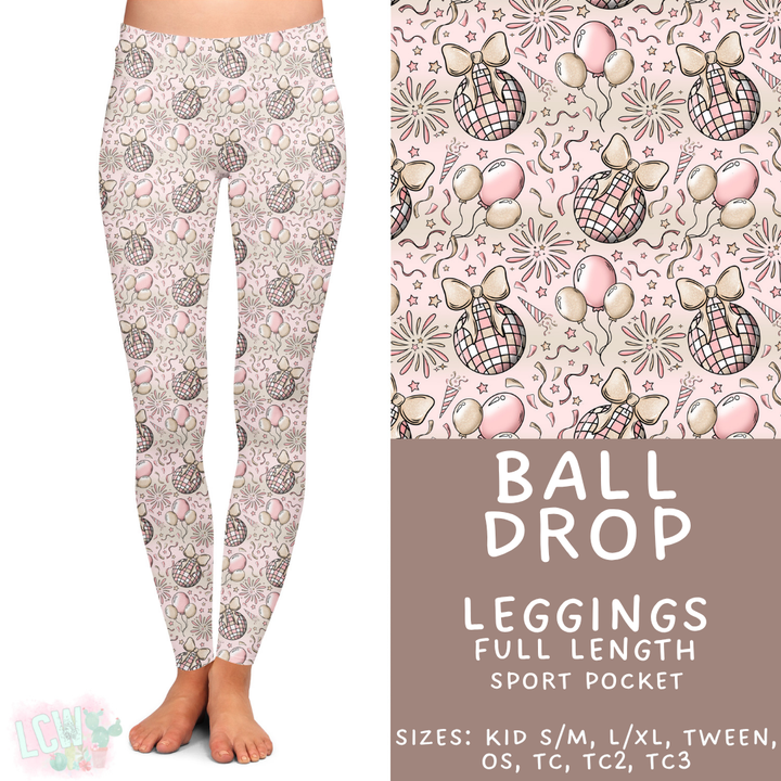 Batch #446 - New Year's Eve 2 - Closes 11/5 - ETA mid Dec - Ball Drop Full Length Leggings