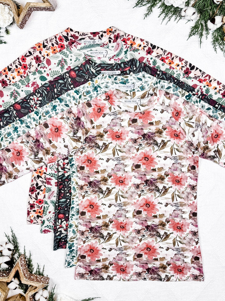 IN STOCK Blair Long Sleeve Top - Floral Sunset