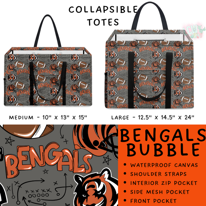 Batch #420 - End Zone Gear - Closes 9/26 - ETA mid Nov - Bengals Bubble Collapsible Tote