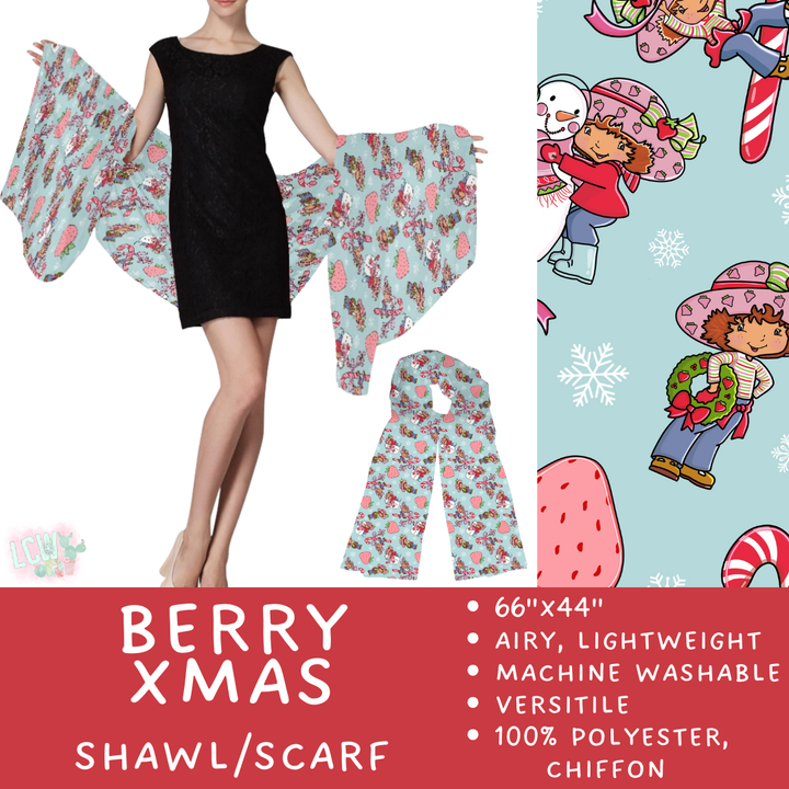 Batch #415 - The Scarf/Shawl Collection - Closes 9/18 - ETA early Nov - Berry Xmas Scarf/Shawl