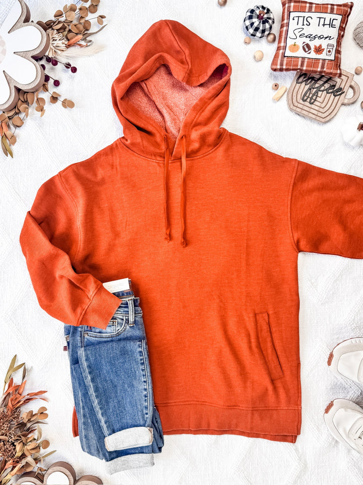 IN STOCK Vintage Wash Hoodie - Rust