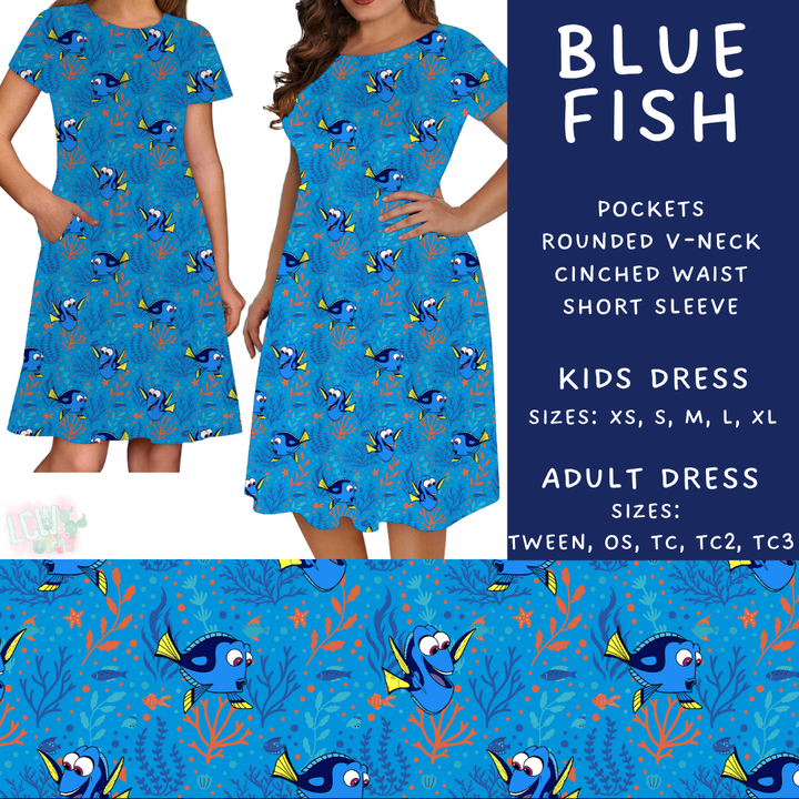 Batch #449 - Magical Faves 15 - Closes 11/19 - ETA early Jan - Blue Fish Womens & Girls Dresses