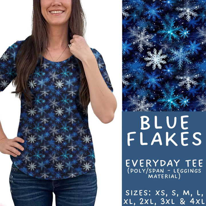 Batch #439 - Winter Watercolor 2 - Closes 10/30 - ETA mid Dec - Blue Flakes Everyday Tee