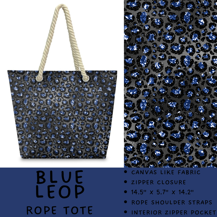 Batch #447 - The Rope Tote - Closes 11/13 - ETA late Dec - Blue Leop Rope Tote
