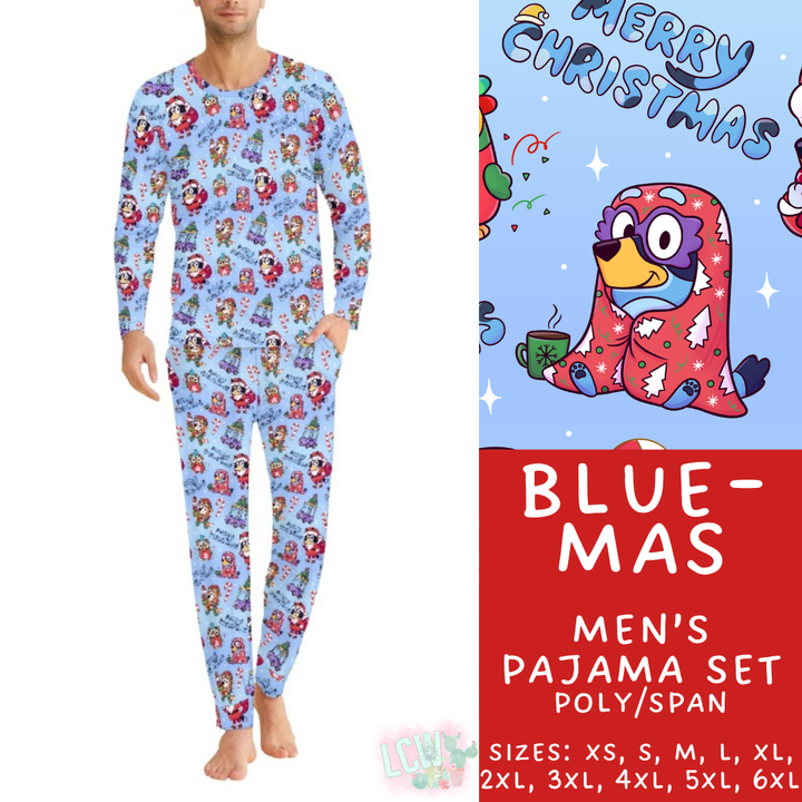 Batch #431 - Character Christmas Pajamas - Closes 10/16 - ETA late Nov - Bluemas Men's Pajama Set