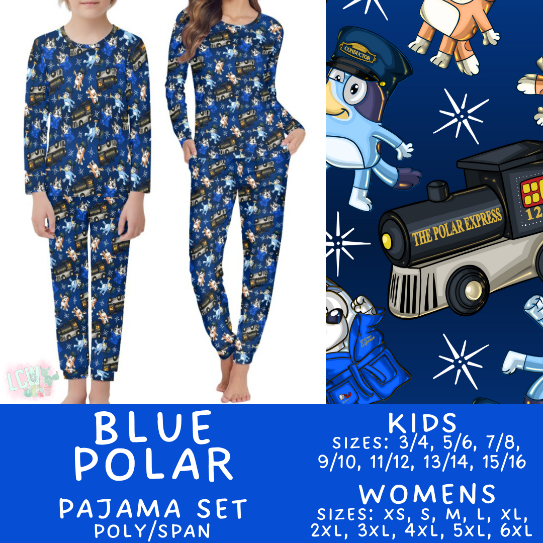 Batch #431 - Character Christmas Pajamas - Closes 10/16 - ETA late Nov - Blue Polar Women's & Kid's Pajama Set
