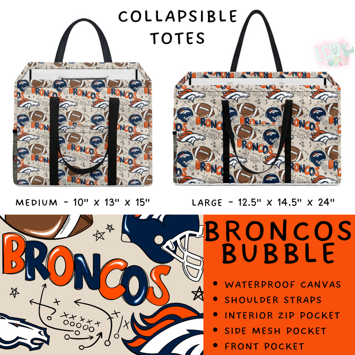 Batch #420 - End Zone Gear - Closes 9/26 - ETA mid Nov - Broncos Bubble Collapsible Tote