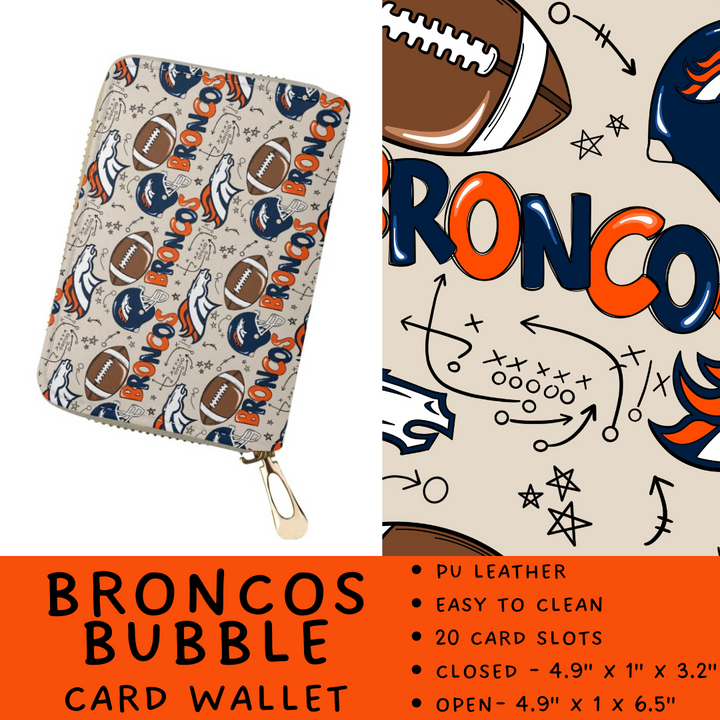 Batch #420 - End Zone Gear - Closes 9/26 - ETA mid Nov - Broncos Bubble Card Wallet