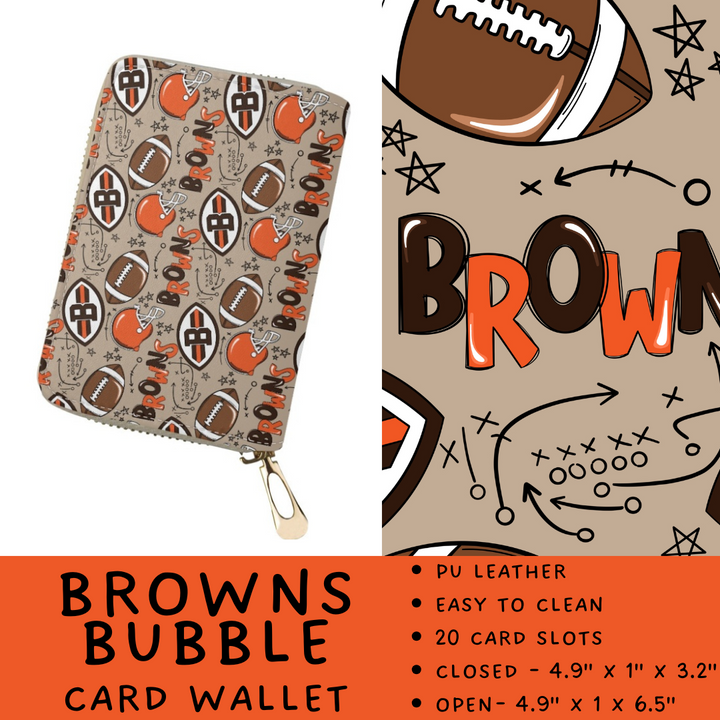 Batch #420 - End Zone Gear - Closes 9/26 - ETA mid Nov - Browns Bubble Card Wallet
