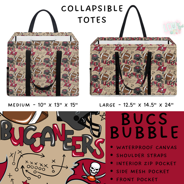 Batch #420 - End Zone Gear - Closes 9/26 - ETA mid Nov - Bucs Bubble Collapsible Tote