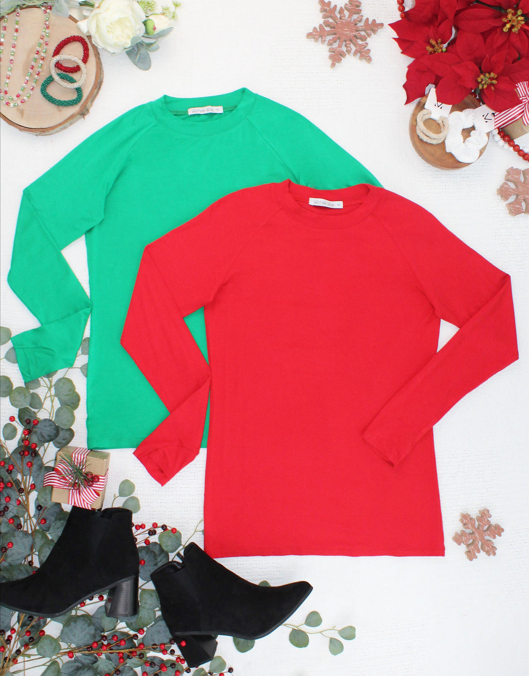 IN STOCK Blair Long Sleeve Top - Red